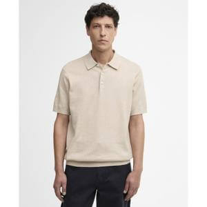 Barbour Muston Linen-Blend Knitted Polo Shirt